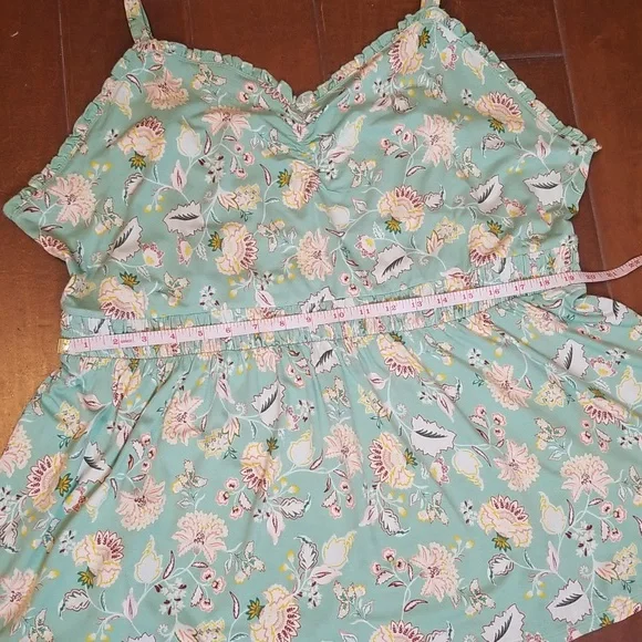 Torrid Sweatheart Ruched Babydoll Sleeveless Top In Hemlock Greet Size 4x - Picture 11 of 14